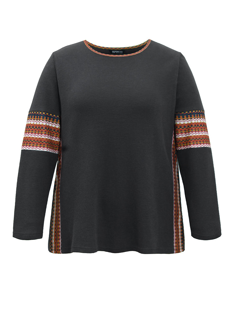 Bandana Print Waffle Knit T-shirt