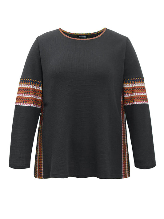 Bandana Print Waffle Knit T-shirt