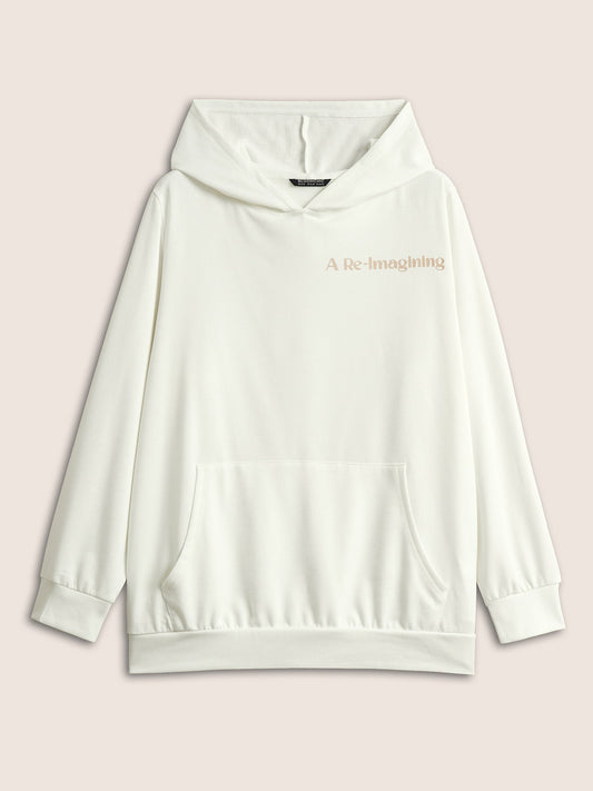BLOOMCHIC Positive Slogans Graphic Hooded Sweatshirt