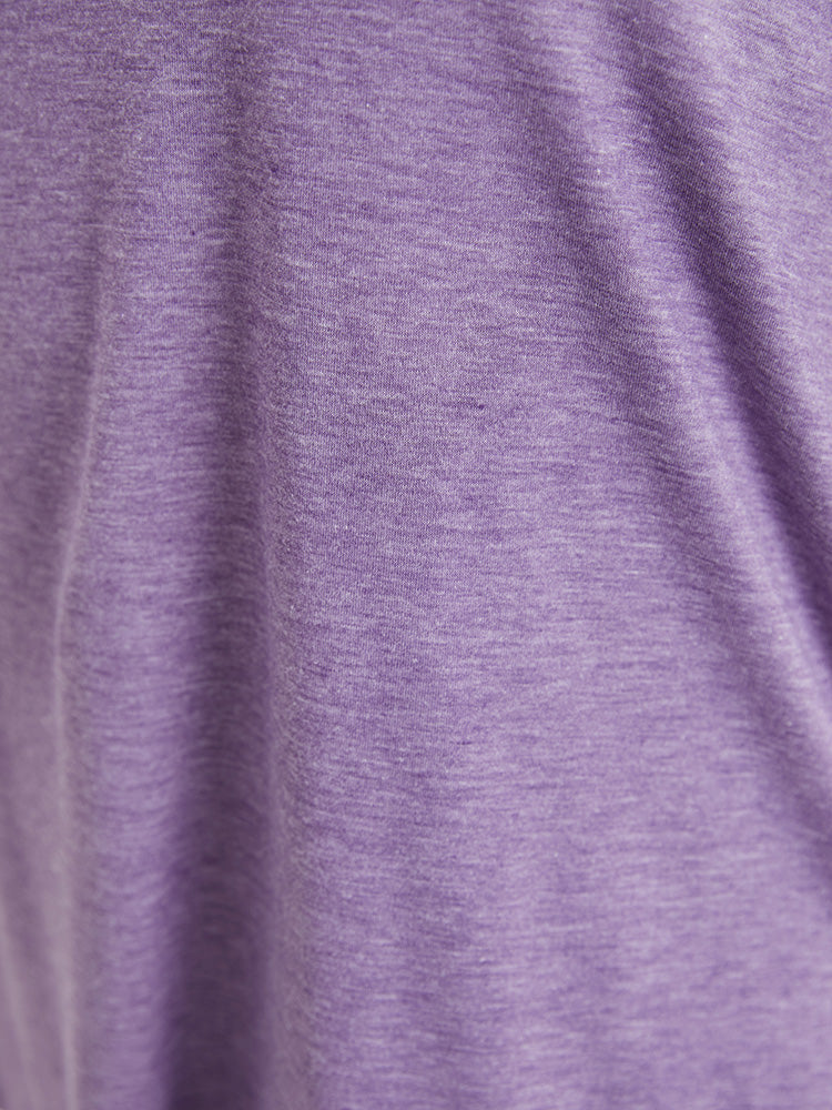 Plain V Neck Ruffle Trim Bell Sleeve T-shirt