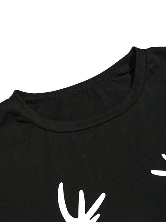 Christmas Print Plaid Lounge Set