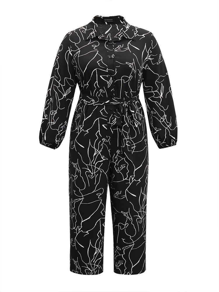 Halloween Art & Design Belted Pocket Jumpsuit