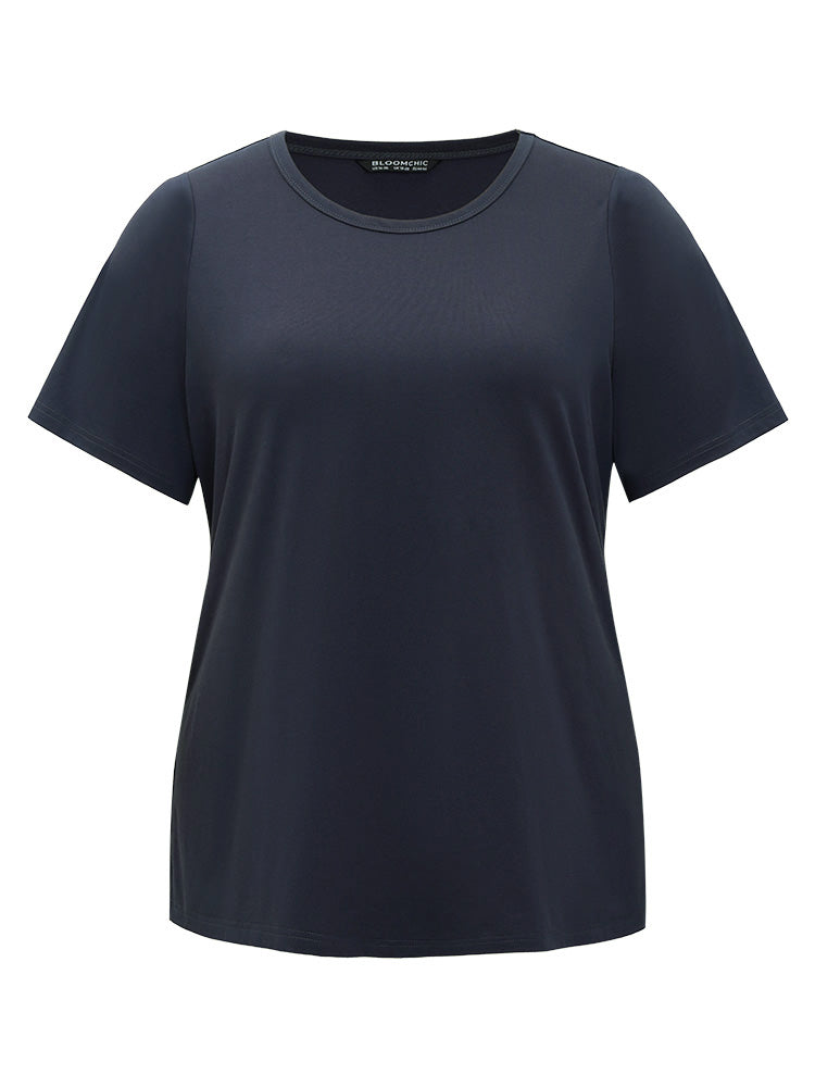 UltraCool Drop Shoulder Crew Neck Slightly Stretchy T-shirt
