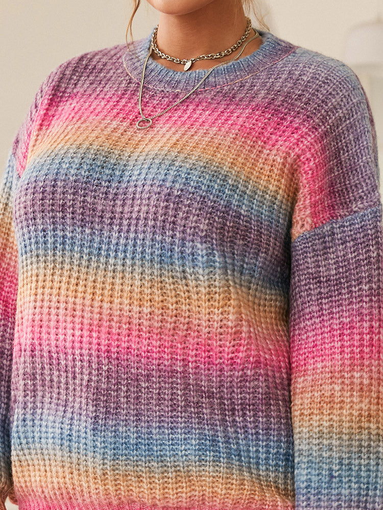 Ombre Crew Neck Sweater