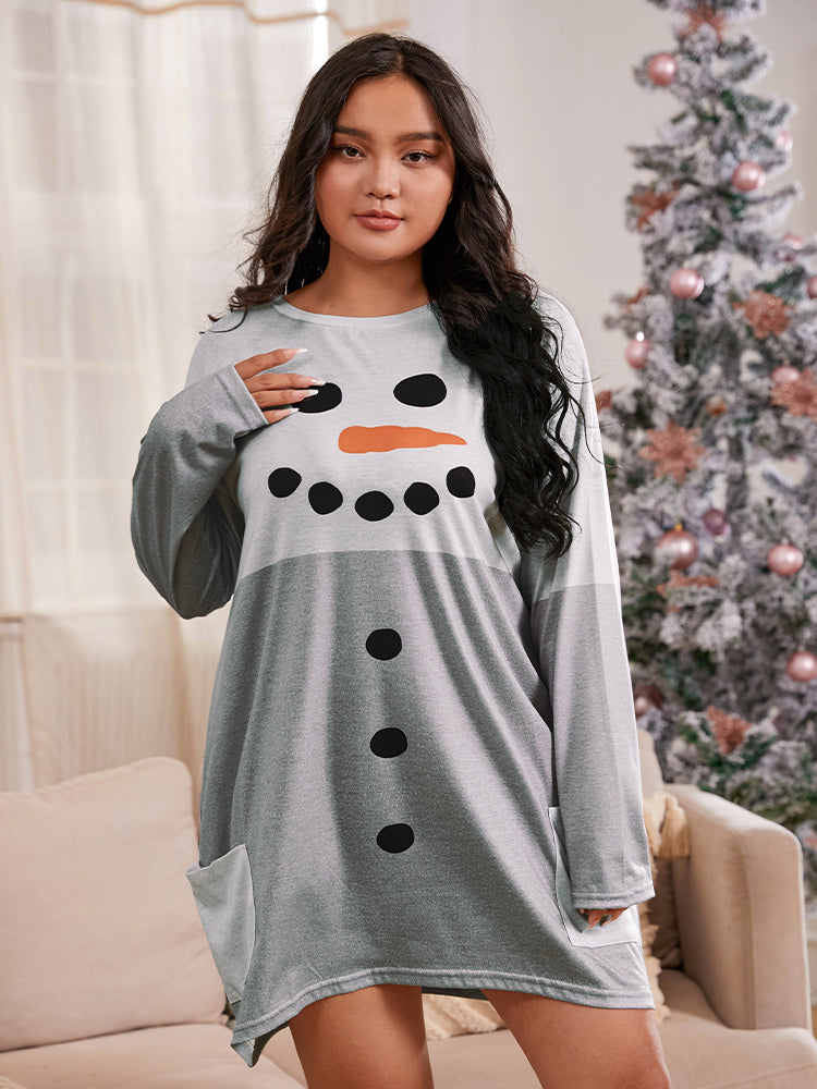 Color Block Graphic Print Casual Dress