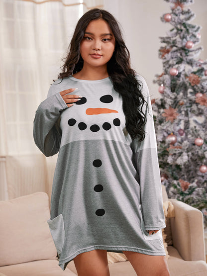 Color Block Graphic Print Casual Dress