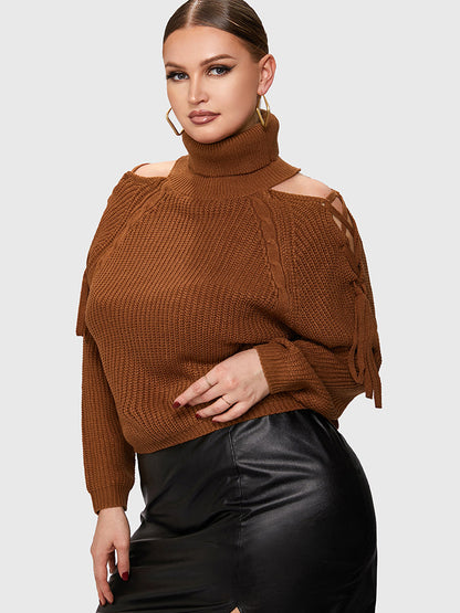 Drawstring Lace Up Sweater