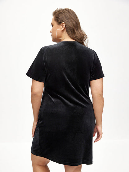 Pleated Snap Button Bodycon Dress