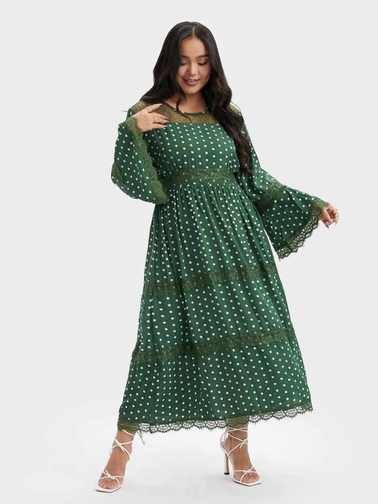 Polka Dot Patchwork Dress