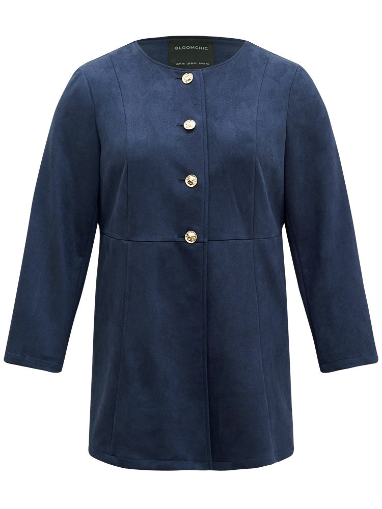 Plain Pleated Metal Detail Jacket