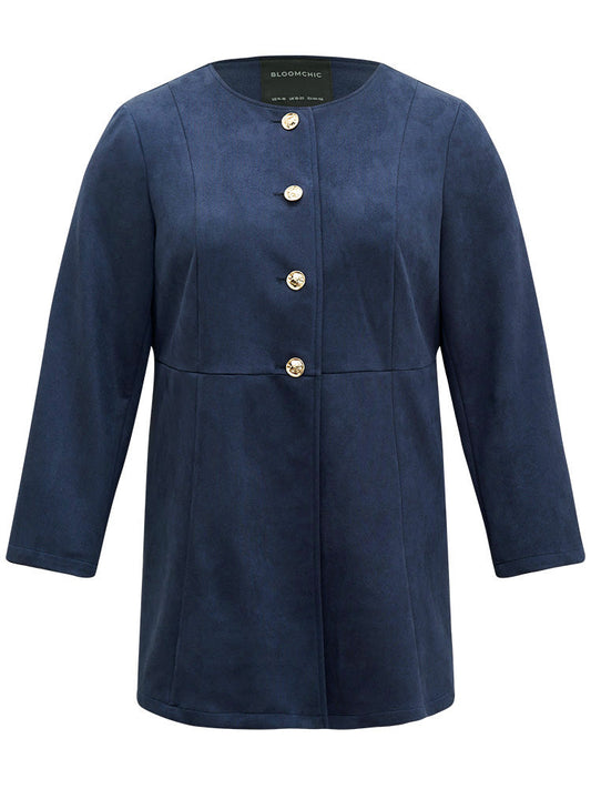 Plain Pleated Metal Detail Jacket