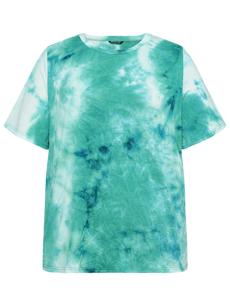 Tie Dye Crew Neck Sleep Top