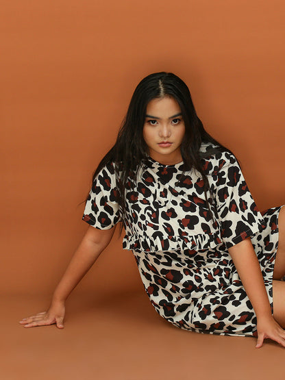 Leopard Print Casual Dress