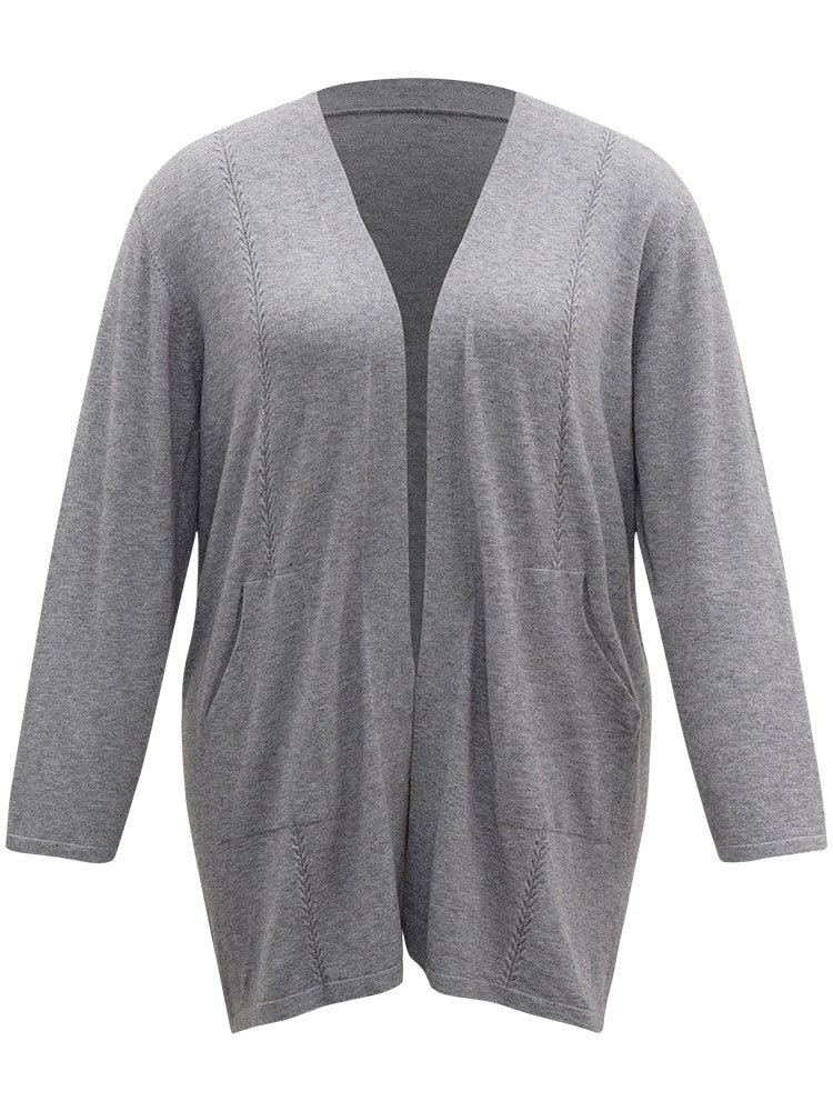 Supersoft Essentials Solid Loose Patched Pocket Cardigan