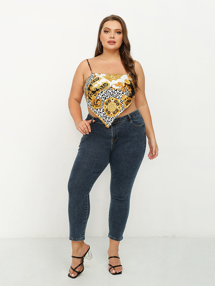 Leopard Print Bandana Tube Top