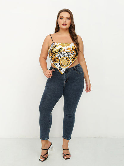 Leopard Print Bandana Tube Top