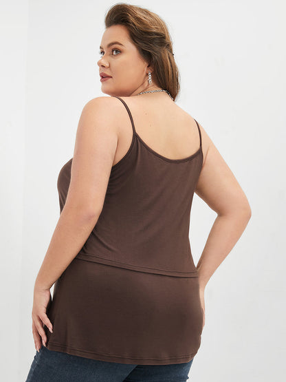 Tiered  Crisscross Front Cami Top