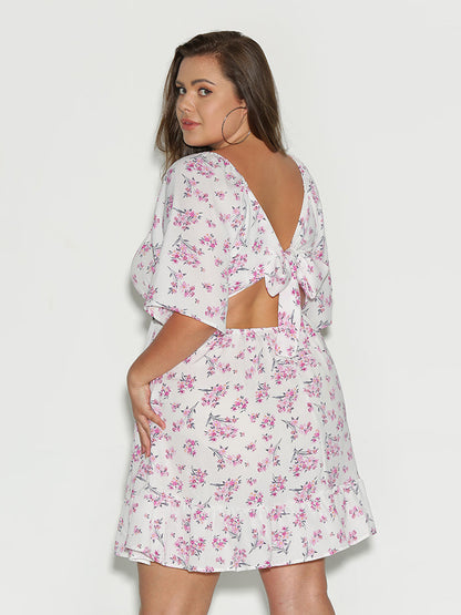 Ditsy Bow Tie Back Dress
