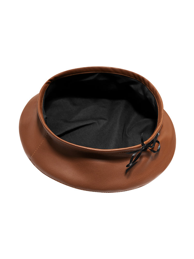 PU Leather Beret