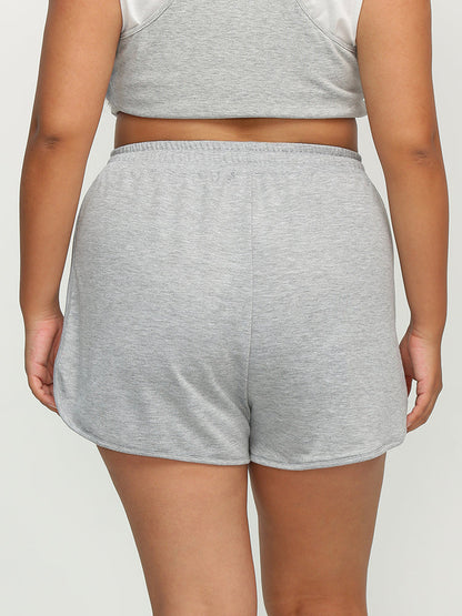 Irregular Hem Drawstring Short