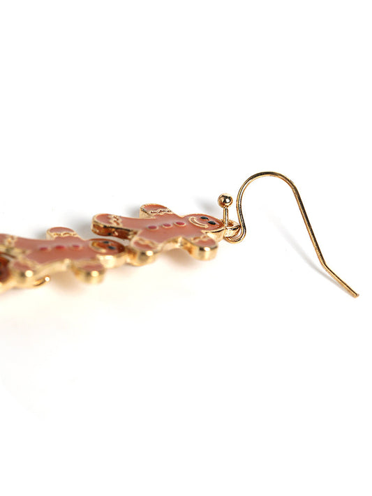 Gingerbread Man Drop Earrings
