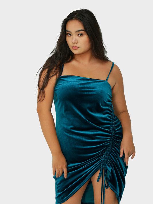 Sexy Drawstring Suspender Dress