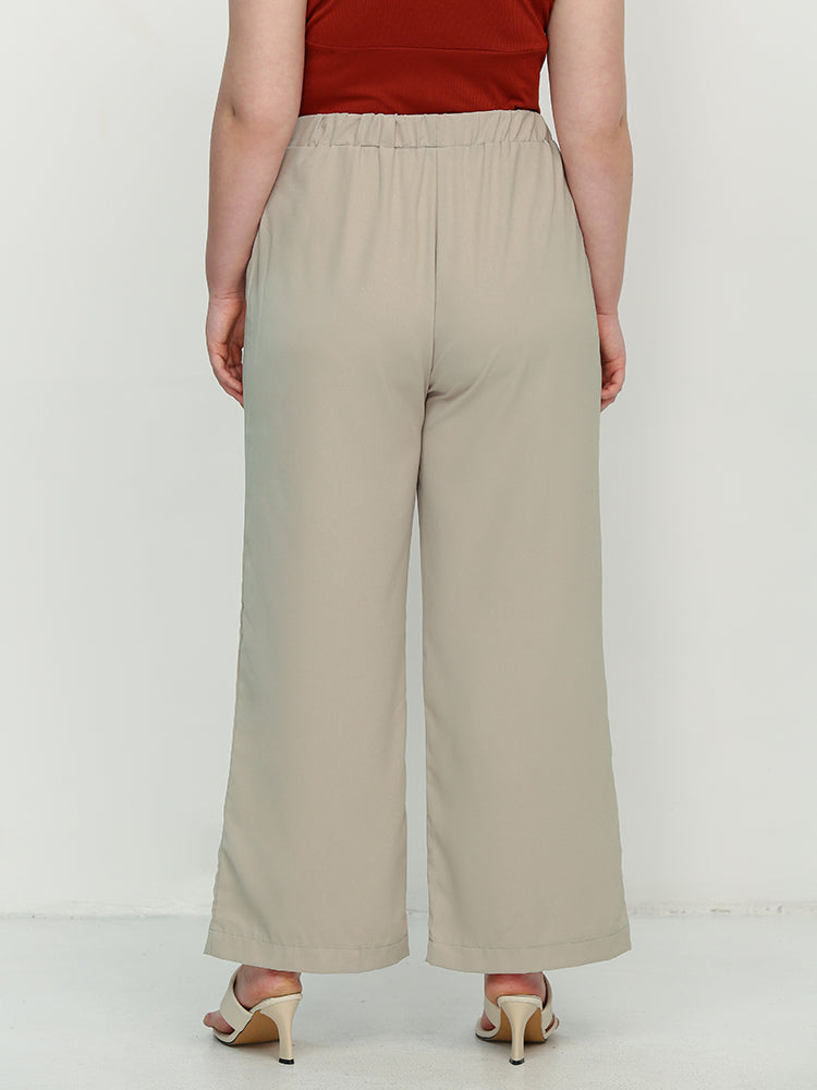 Belted Bowknot Loose Pants