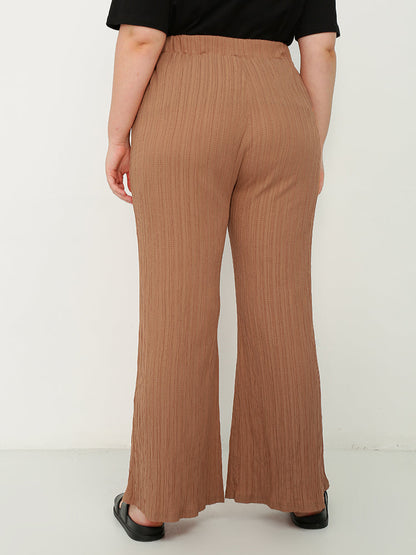 Pleated Solid Wide-leg Pants