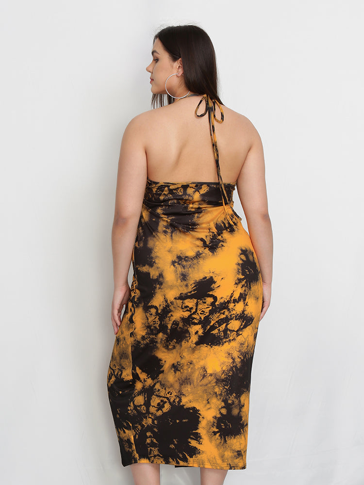 Stained Split Hem Dress