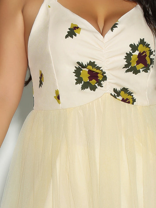 Mesh Cross Back Dress