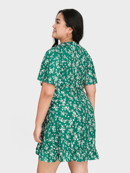 Ditsy Irregular Hem Dress