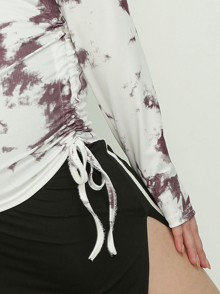 Tie Dye Drawstring T-shirt