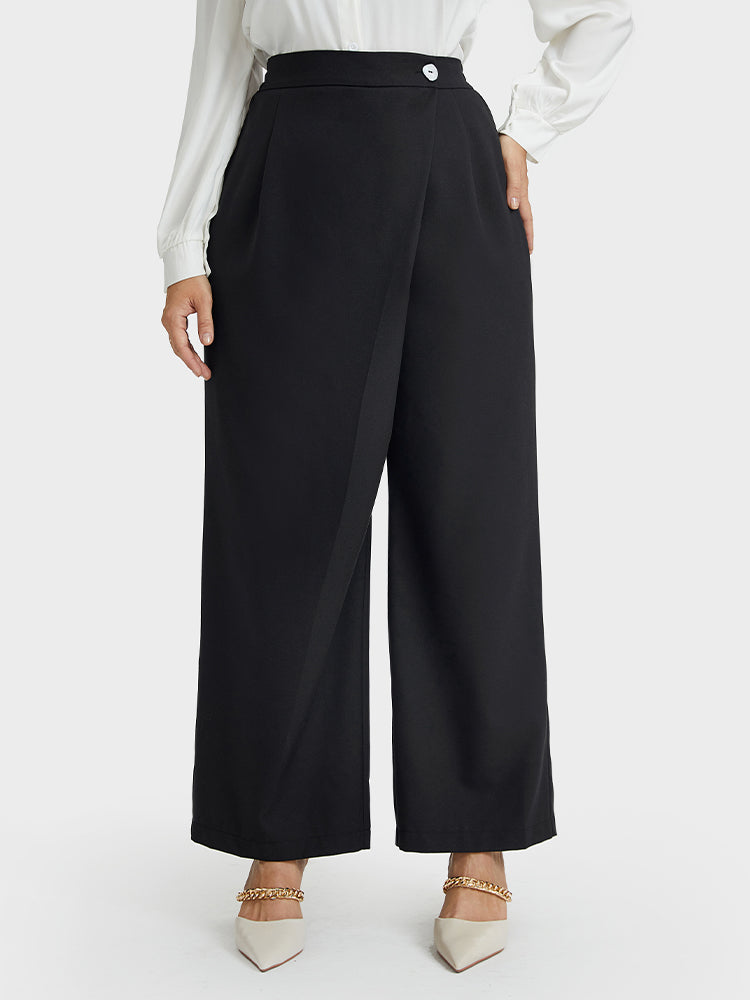 Asymmetrical Wide Leg Pants