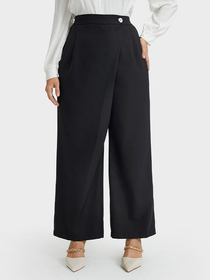 Asymmetrical Wide Leg Pants