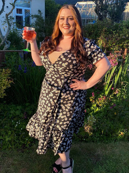 Daisy Wrap Midi Dress
