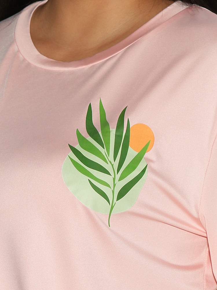 Leaf Round Neck T-Shirt