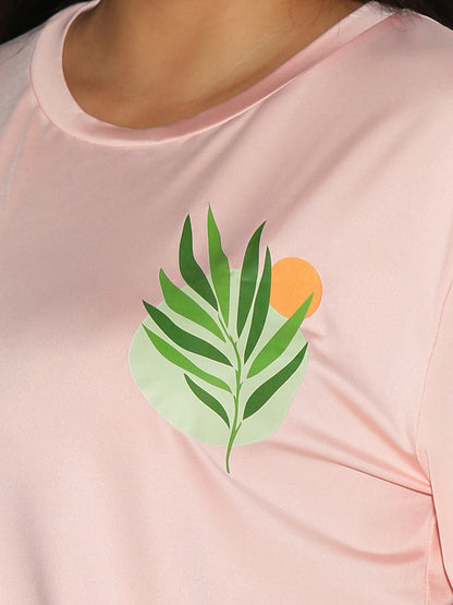 Leaf Round Neck T-Shirt