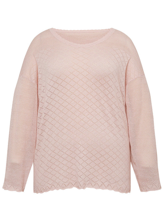 Supersoft Essentials Geometric Curved Hem Patchwork Very Stretchy Pullover