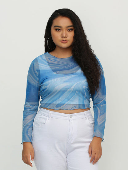Water Ripple See Through Top