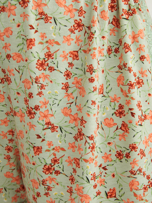 Ditsy Floral Elastic Waist Sleep Shorts