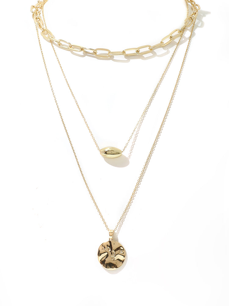 Plain Drape Layered Necklace