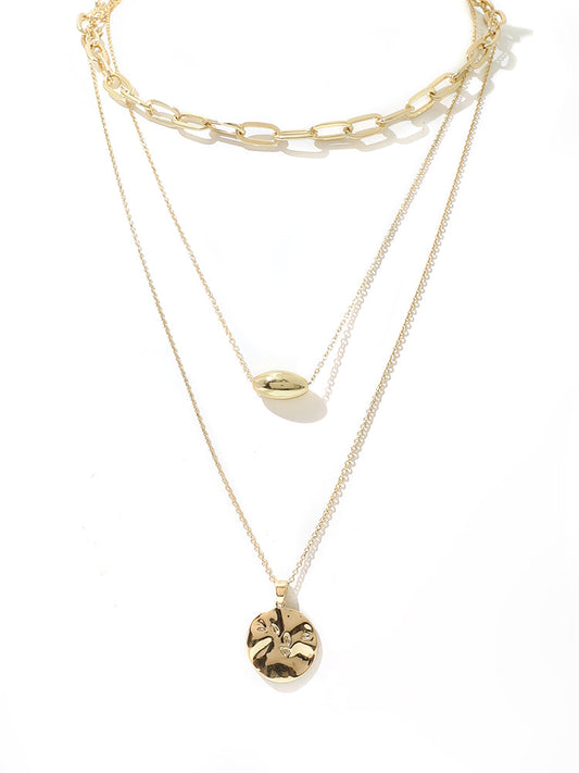 Plain Drape Layered Necklace