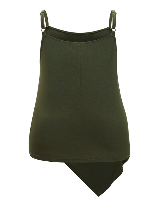 Plain Twist Front Sleeveless Cami Top