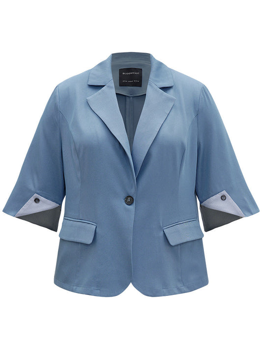 Suit Collar Button Up Pocket Blazer