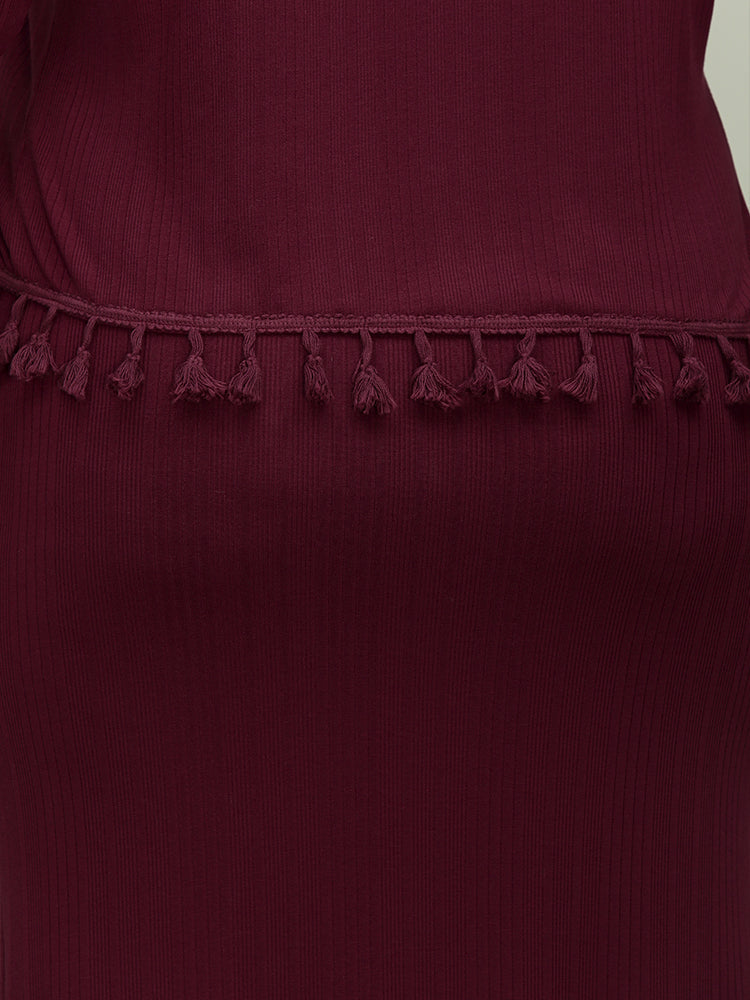 Fringed Solid Color Lace Cardigan