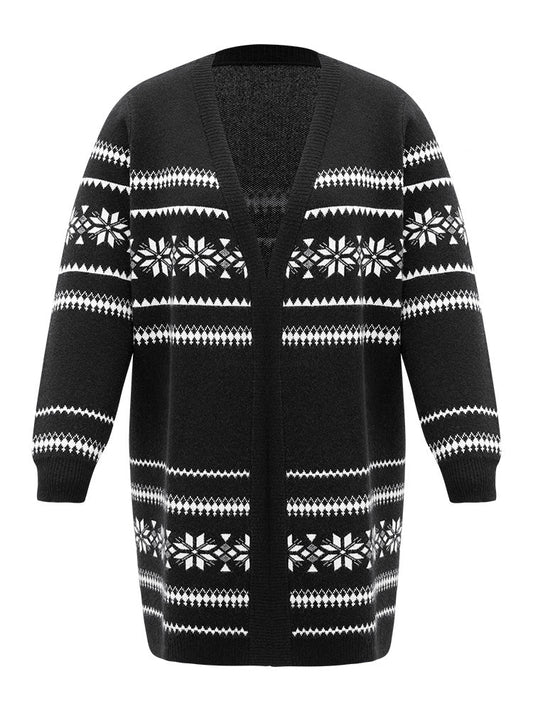 Anti-Pilling Bandana Print Elastic Cuffs Cardigan