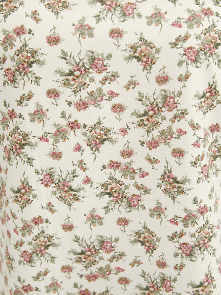 Ditsy Floral Adjustable Straps Scoop Neck Cami Top