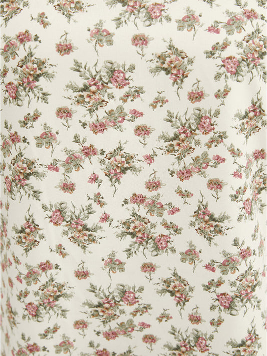 Ditsy Floral Adjustable Straps Scoop Neck Cami Top