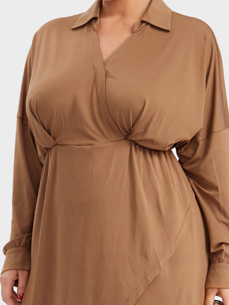 Asymmetrical Hem Split Dress