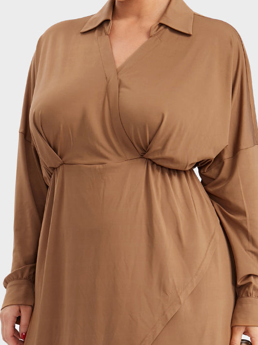 Asymmetrical Hem Split Dress